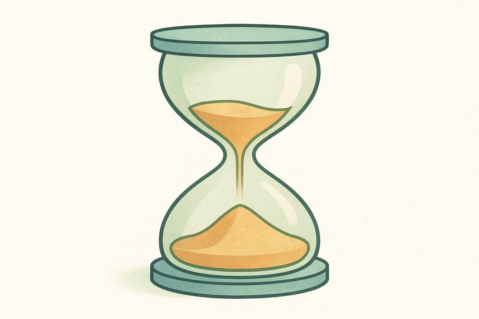 Hourglass icon representing patience and timeline