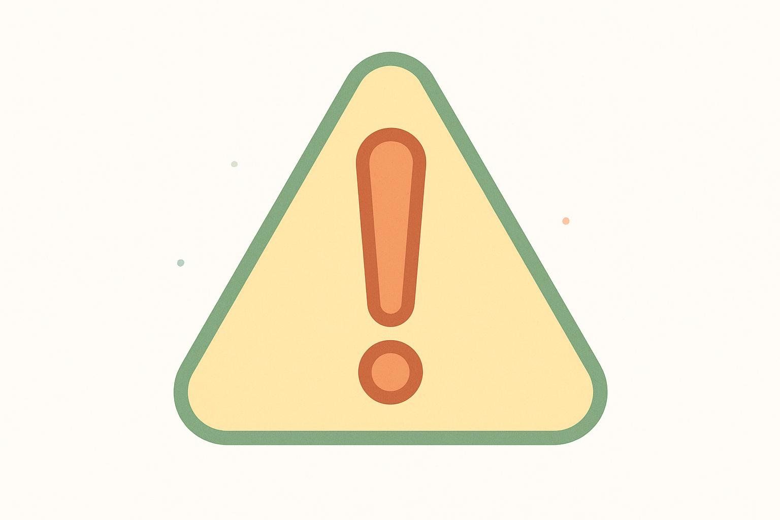 A yellow-green warning icon with an orange exclamation mark inside, representing the safety risks and contraindications of topiramate.