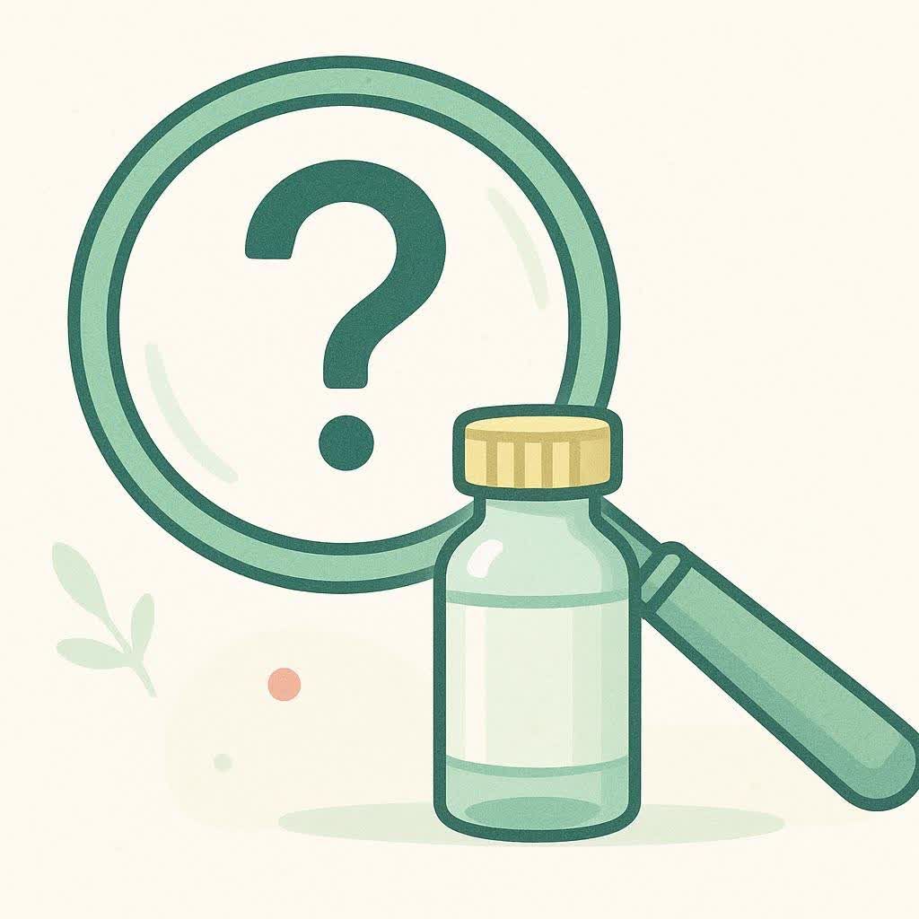 A shield icon with a question mark representing the uncertainty and unproven status of Body Protection Compound BPC-157.