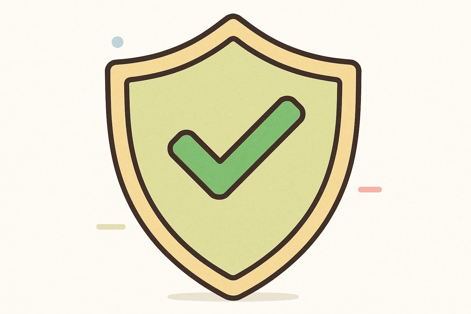 An illustration of a shield with a green checkmark, symbolizing the rules and drug-testing policies in natural bodybuilding.