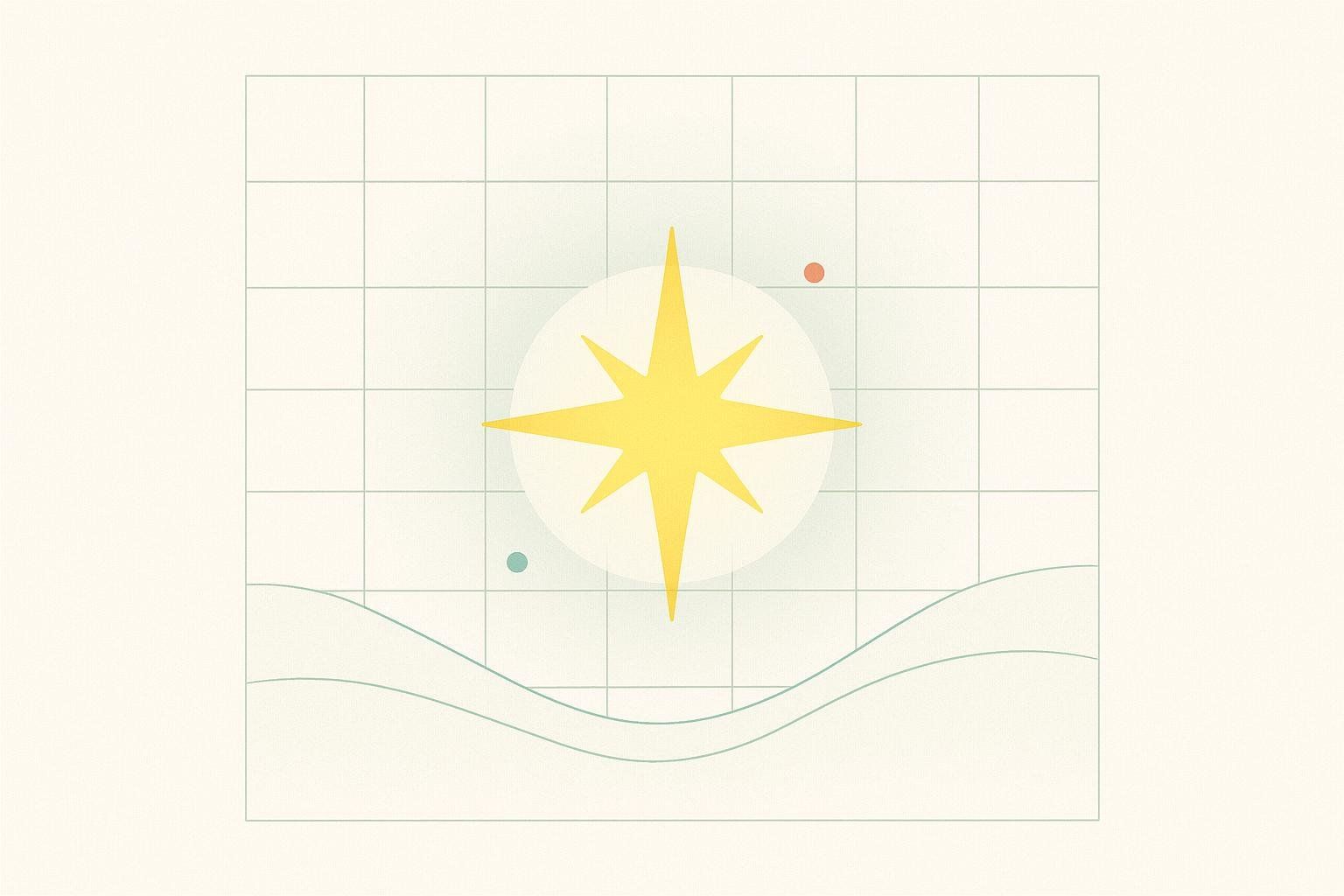 Abstract illustration symbolizing data precision with a sharply defined central point on a grid.