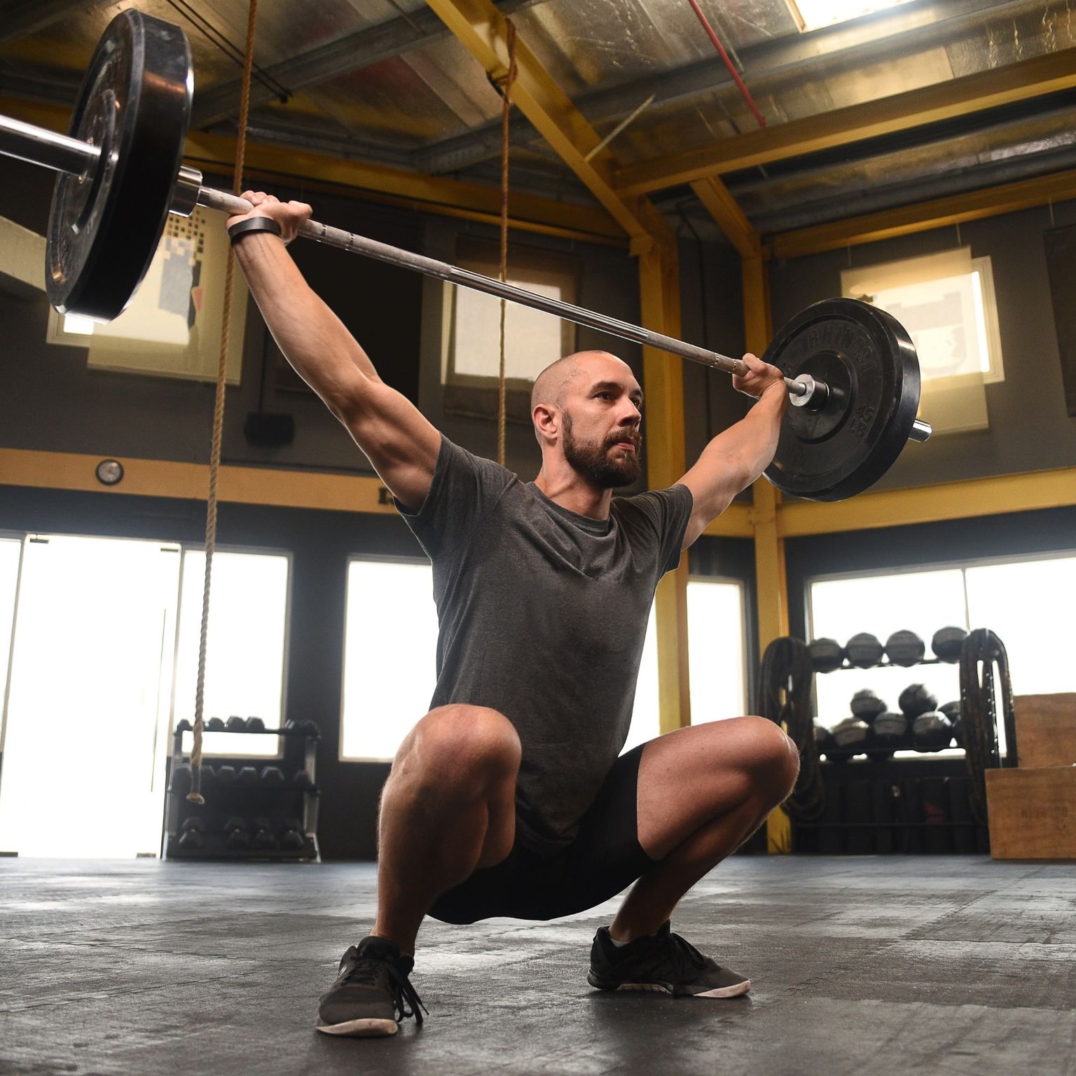 HalfImage: Olympic Overhead Squat Man
