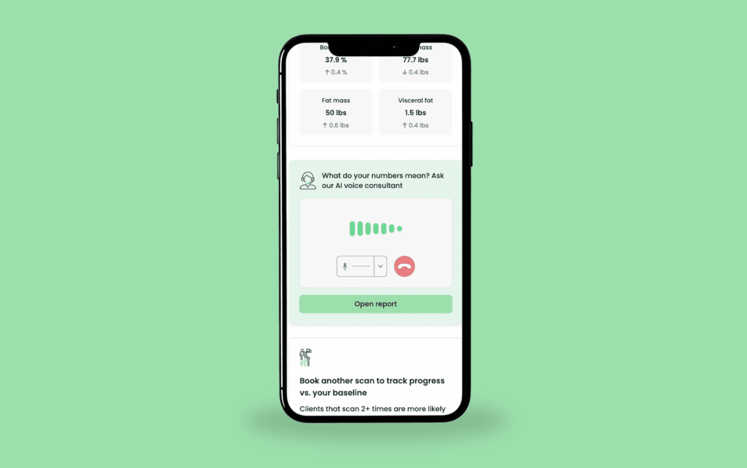 HalfImage: AI Voice Dark Green BG